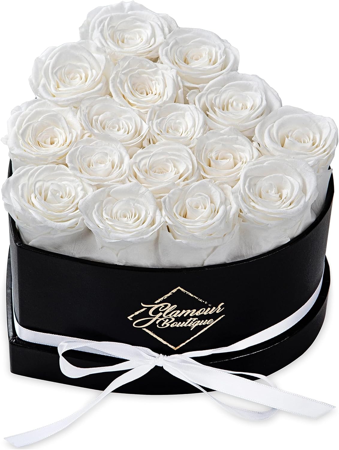 16 Flower Heart Shape Box - Preserved Roses Gift for Her