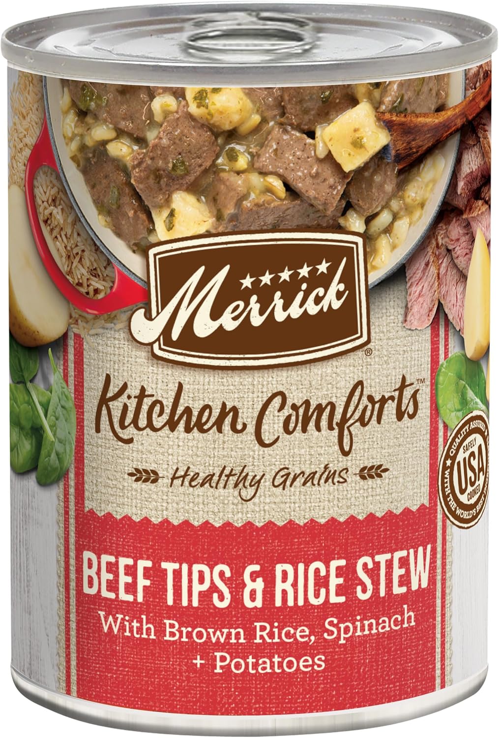 Merrick Kitchen Comforts Beef Tips and Rice Stew for Dogs