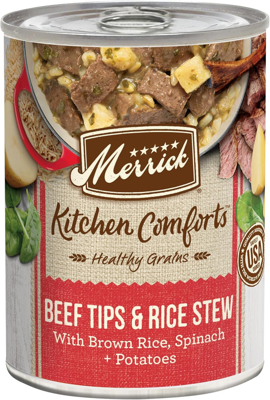 Merrick Kitchen Comforts Beef Tips and Rice Stew for Dogs
