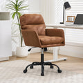 Modem Faux Leather Home Office Desk Chair with Vintage Design