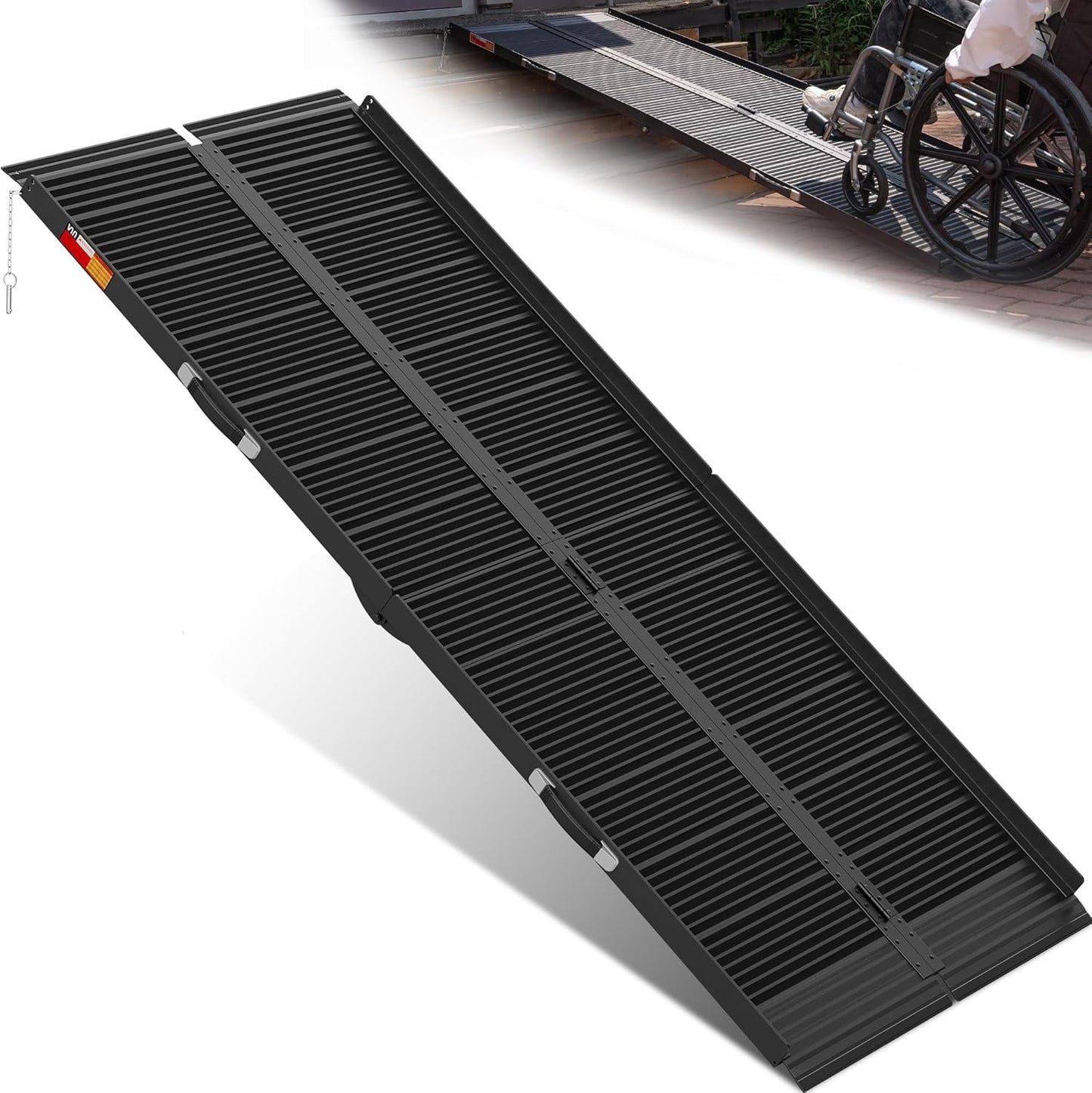 VNN Portable Wheelchair Ramp 7FT for Home Steps and Doorways