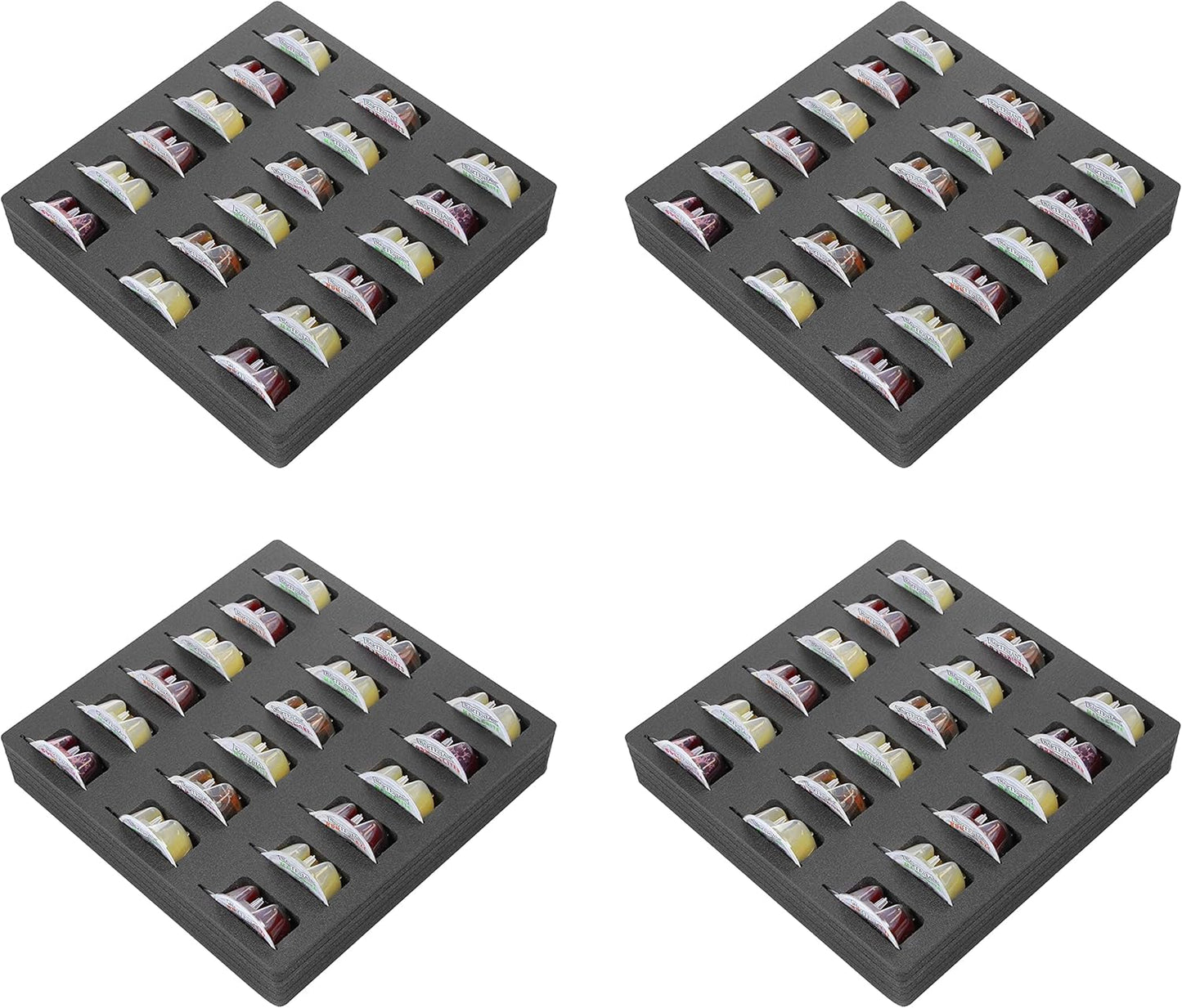 Bartesian Cocktail Capsule Organizer Tray Insert by Polar Whale: Waterproof 18 Compartment Drawer Insert