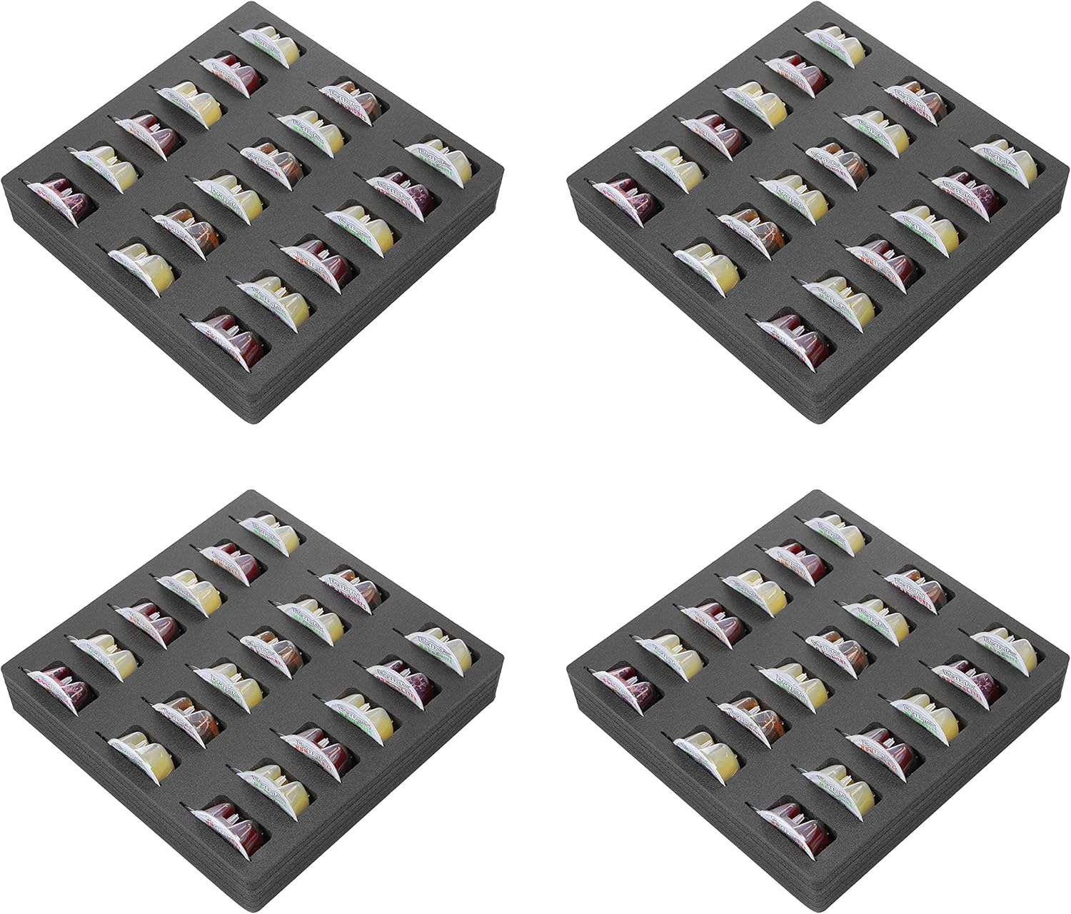 Bartesian Cocktail Capsule Organizer Tray Insert by Polar Whale: Waterproof 18 Compartment Drawer Insert