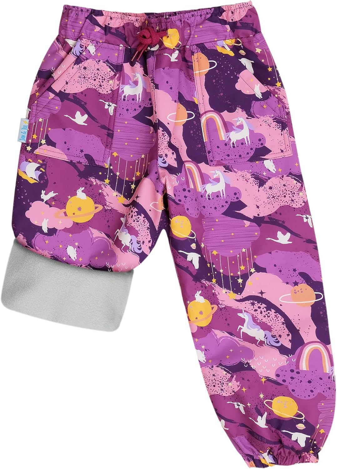 Waterproof Fleece Lined Snow and Rain Pants for Kids Comfort