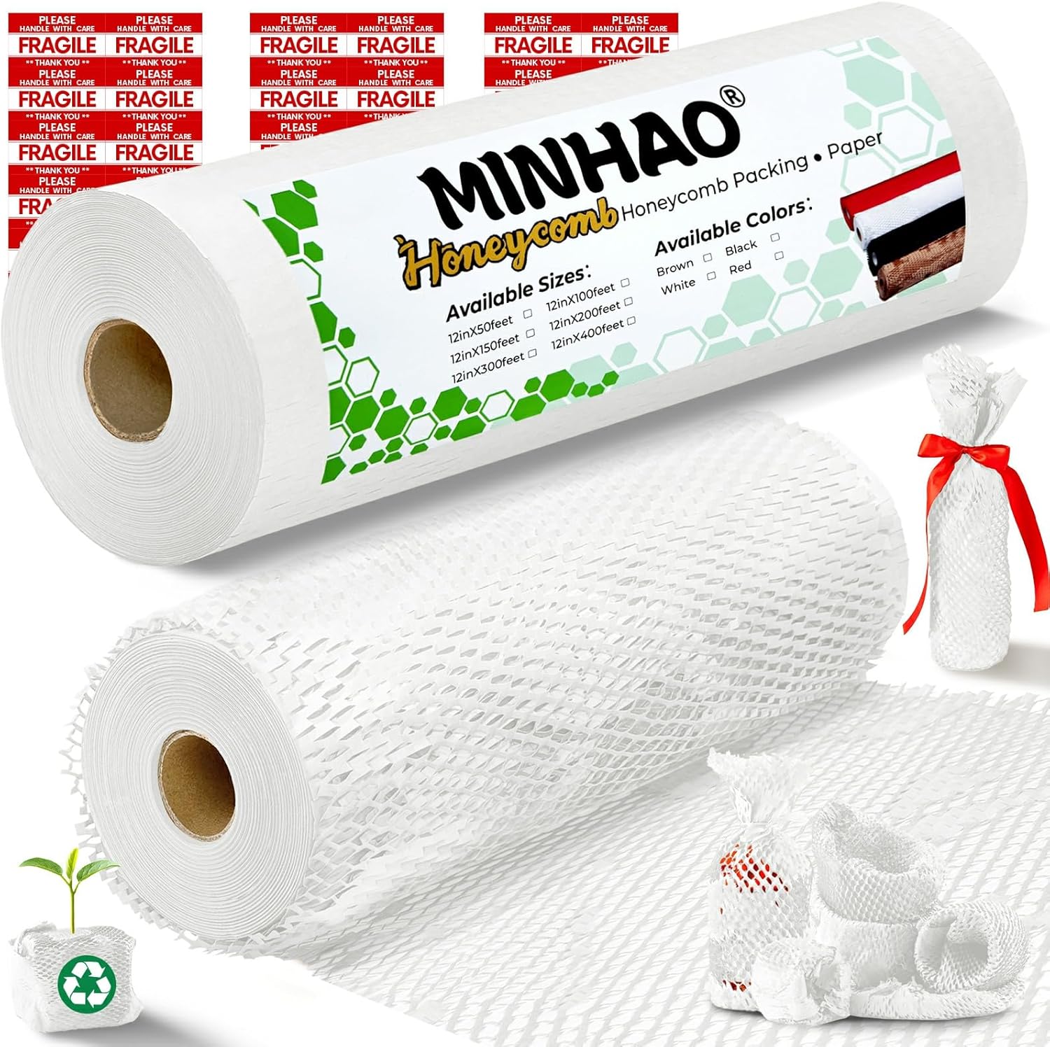 Honeycomb Packing Paper Roll - Eco-Friendly Shipping Solution