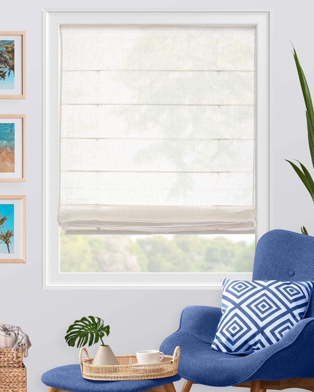 Chicology Roman Shades for Windows - Light Filtering Design