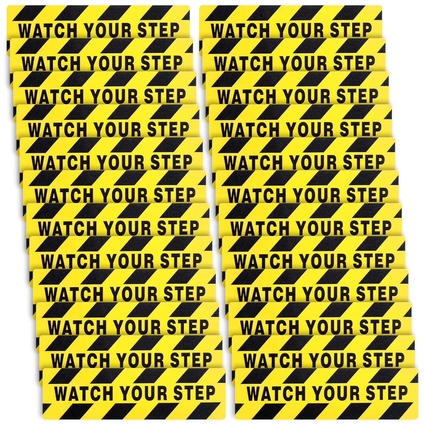 Caution Watch Your Step Stickers for Workplace Safety 24 Pack