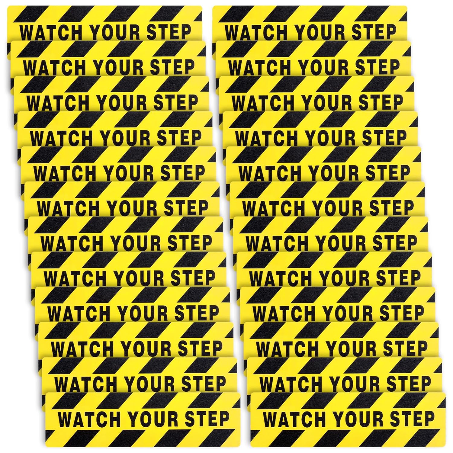 Caution Watch Your Step Stickers for Workplace Safety 24 Pack