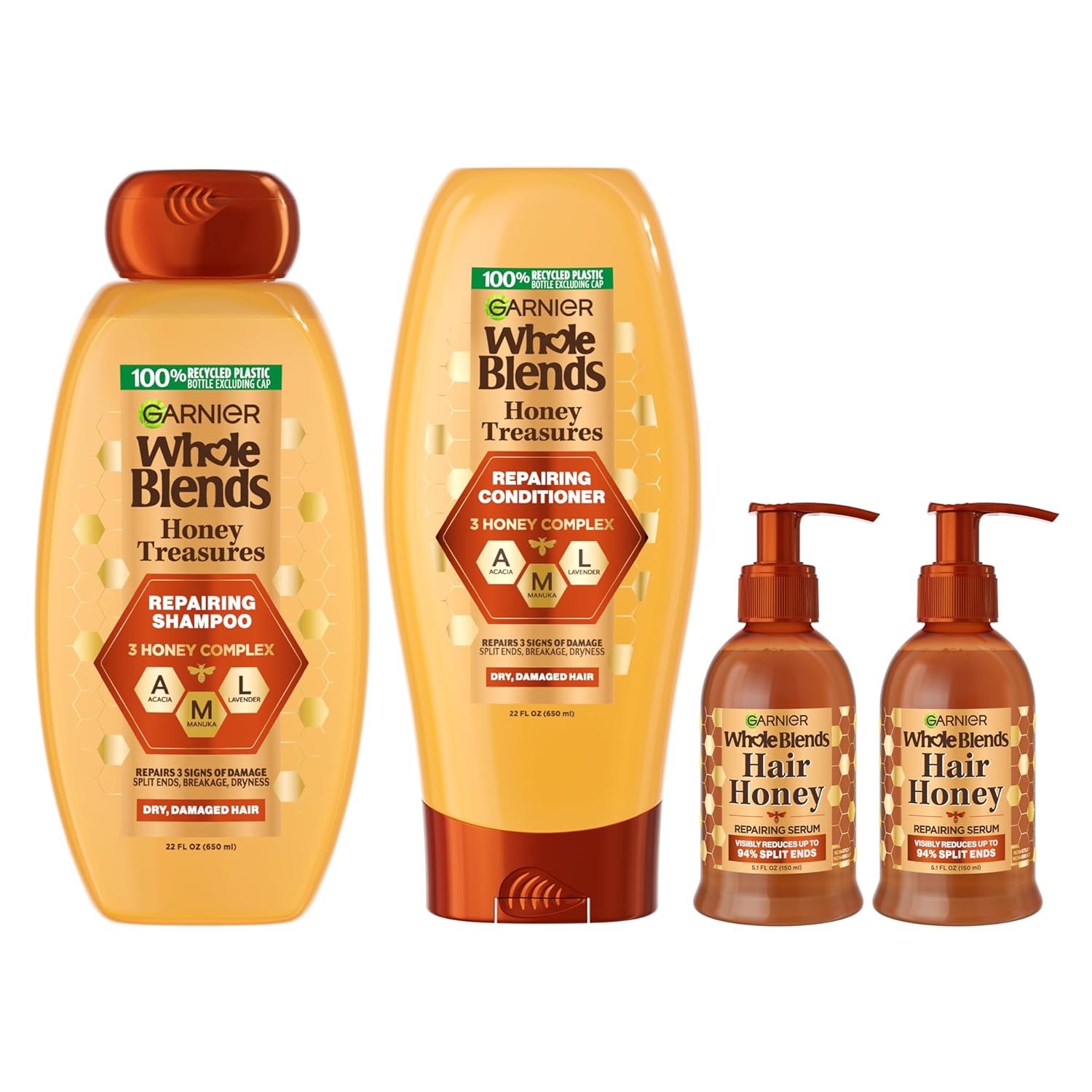 Garnier Whole Blends Honey Treasures Shampoo & Conditioner Set