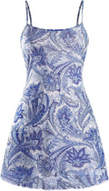 Milumia Mini Spaghetti Strap Boho Mesh Dress - Y2K Floral Mini