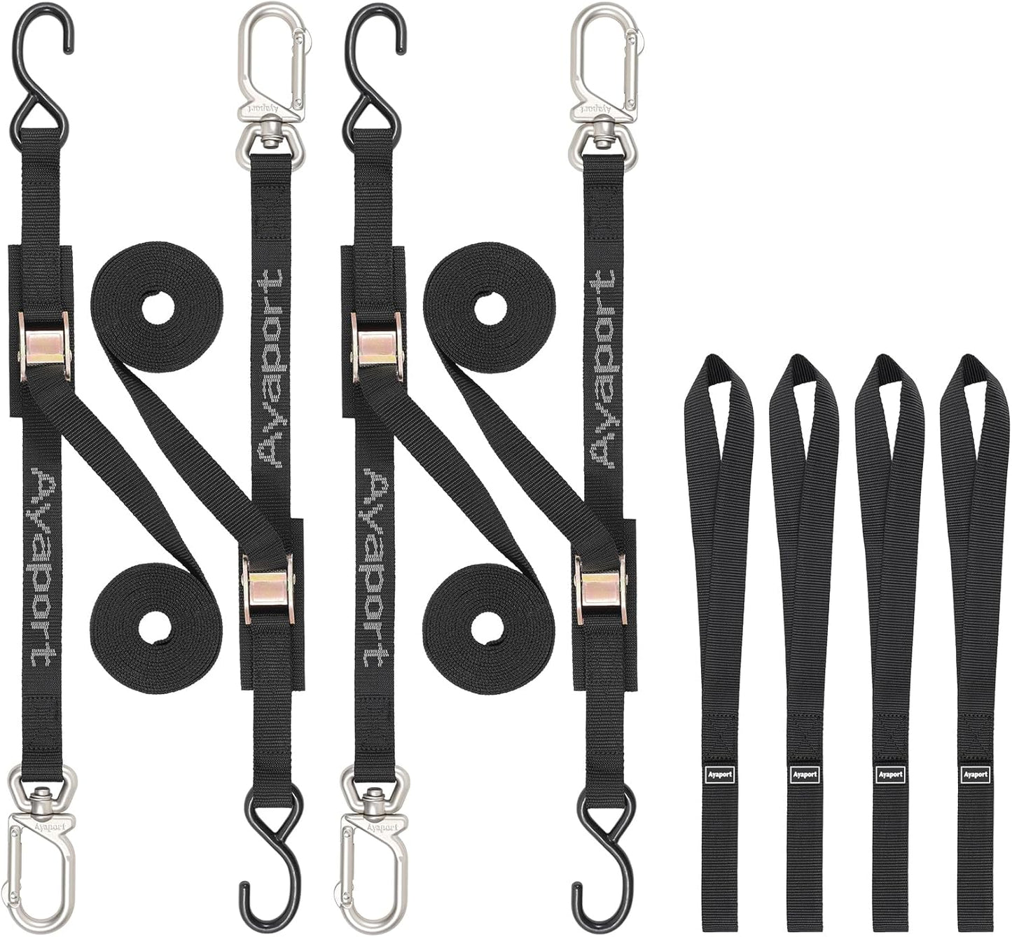Ayaport Cam Buckle Tie Down Straps for Motorcycles and More