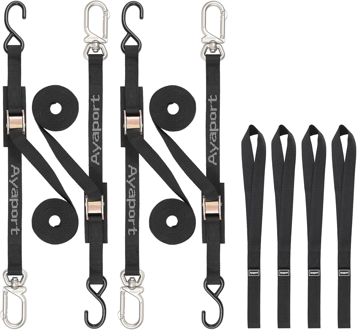 Ayaport Cam Buckle Tie Down Straps for Motorcycles and More