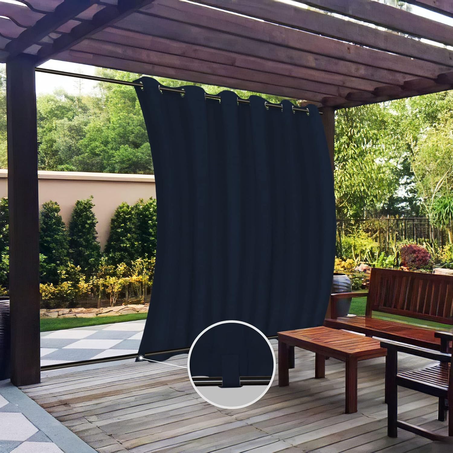 Easy-Going Outdoor Curtains for Privacy and Weather Protection