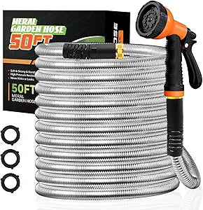Besiter Garden Hose 50FT Flexible Durable No-Tangle Kink-Free