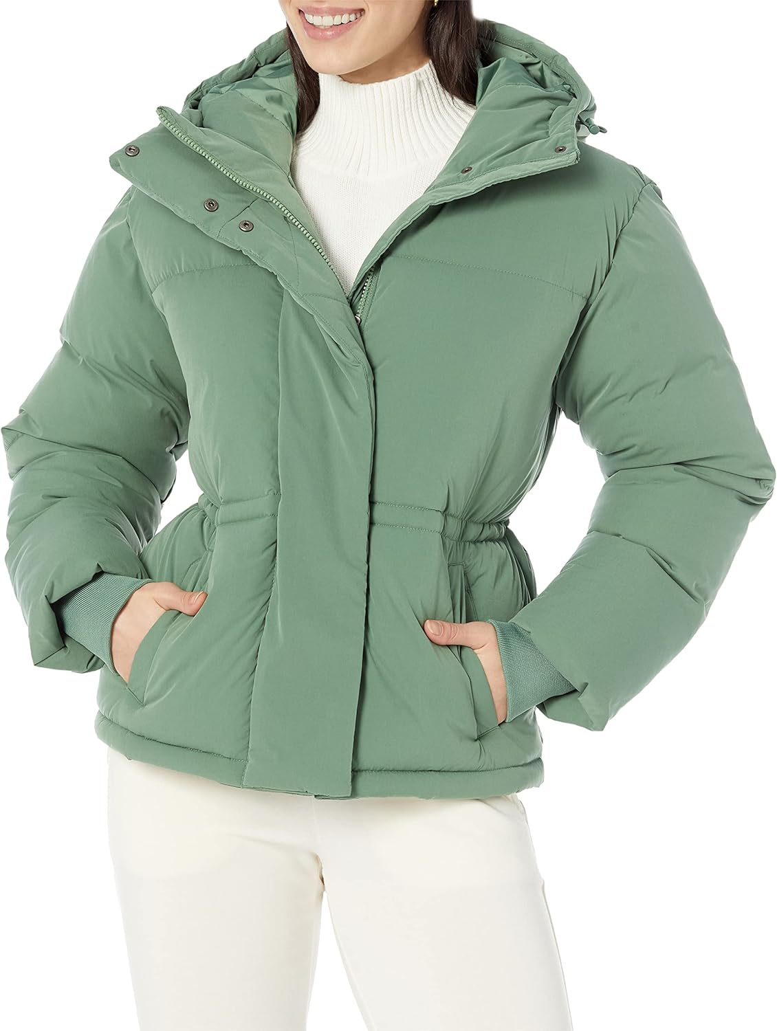 Essential Women's Short Waisted Puffer Jacket for Winter Warmth