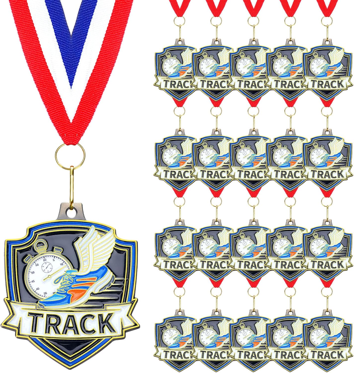10/20/30/40 Pcs Award Medals Bulk for Sports Events and Parties