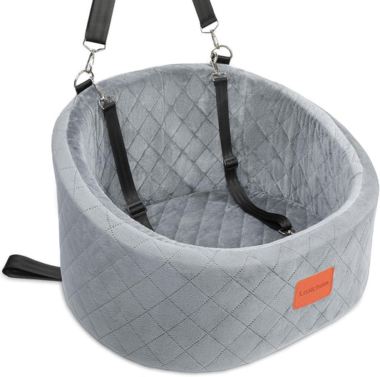 Safe Travel: Lealchum Dog Car Seat w/ 2 Leashes