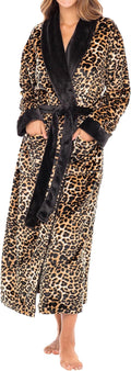 Alexander Del Rossa Plush Robe for Women - Long Fleece Winter Robe 2