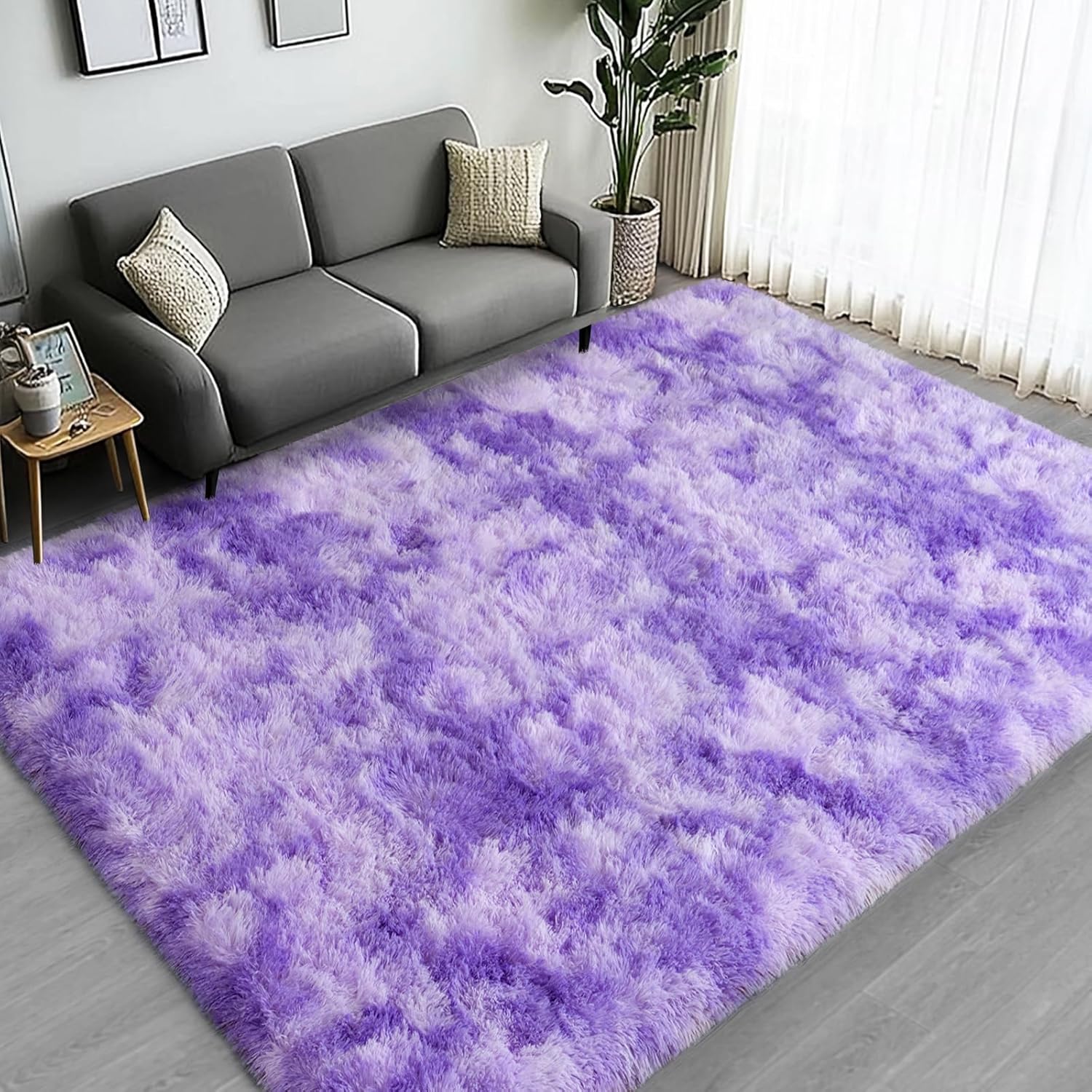 Large Area Rugs for Living Room Bedroom, 8x10 Feet Fluffy