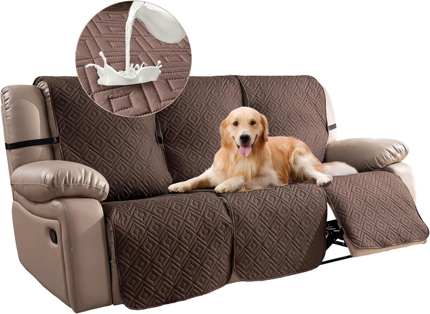 100% Waterproof Recliner Sofa Covers for 3 Cushion Couch