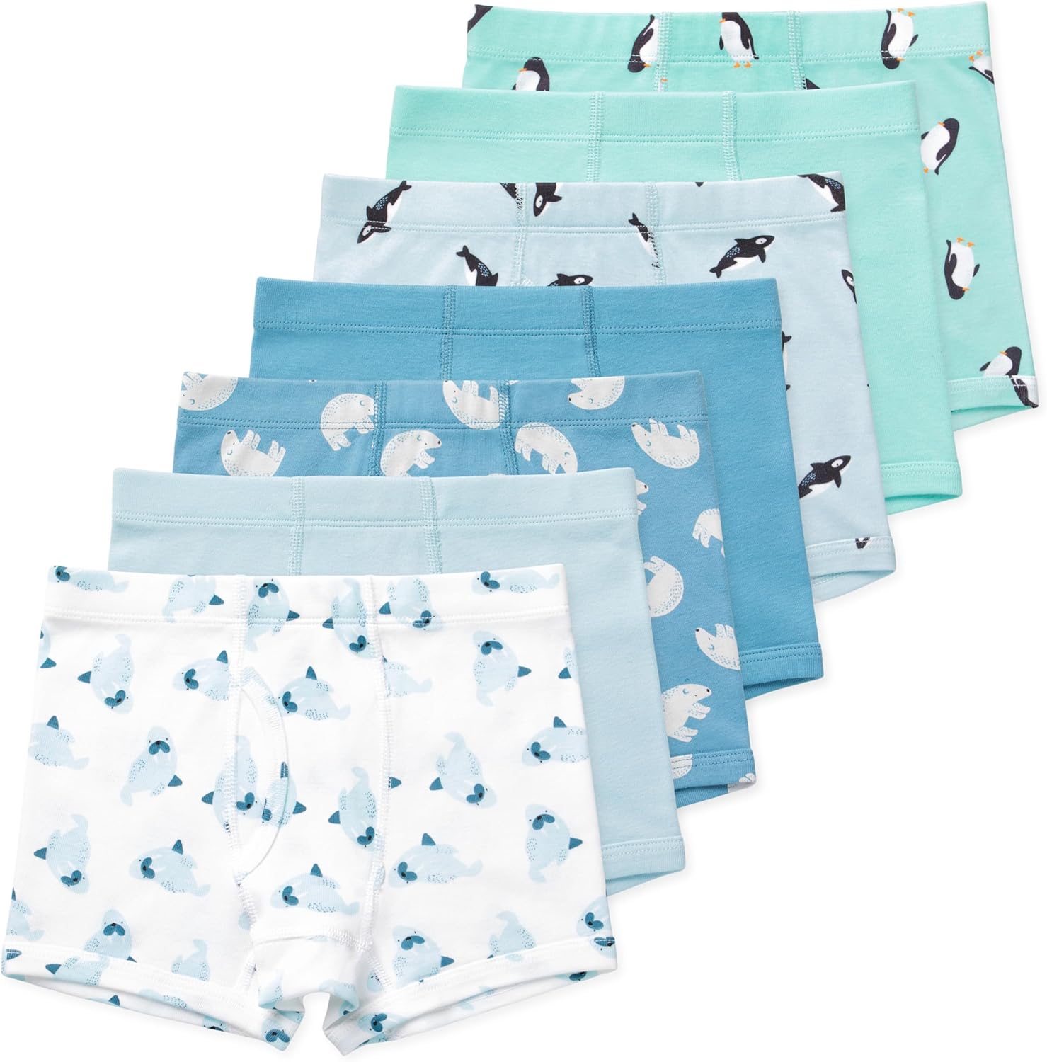 Nolan Boy Boxer Brief Underwear 100% Organic Cotton 7-Pack