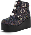 LUCKY STEP Women Platform Chunky Ankle Boots - Bold Elevated Style