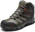 Men's Ankle High Waterproof Hiking Boots - Lightweight Warm Trekking