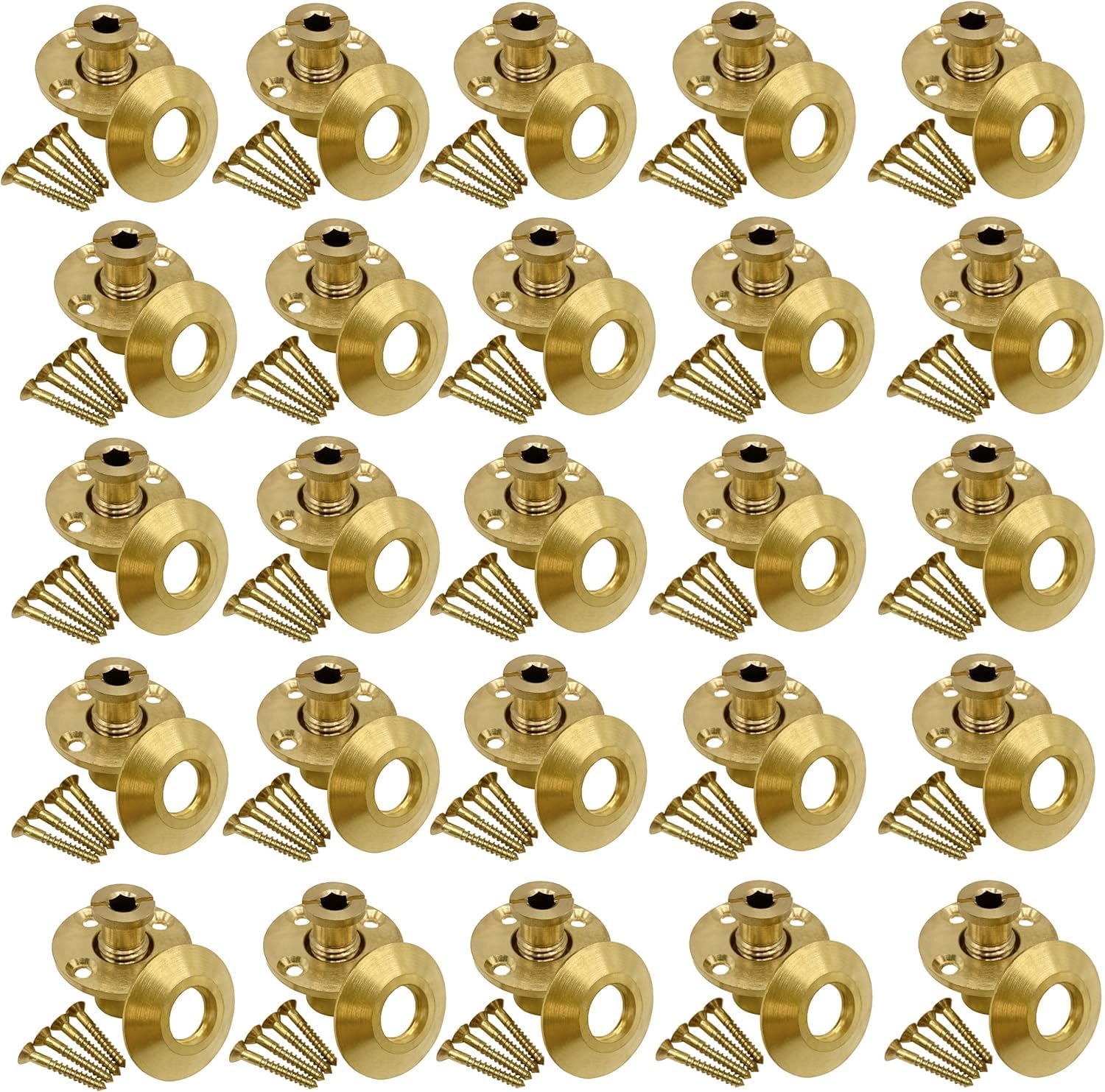 Poolzilla Pool Safety Cover Brass Anchor with Collar - 25 Pack