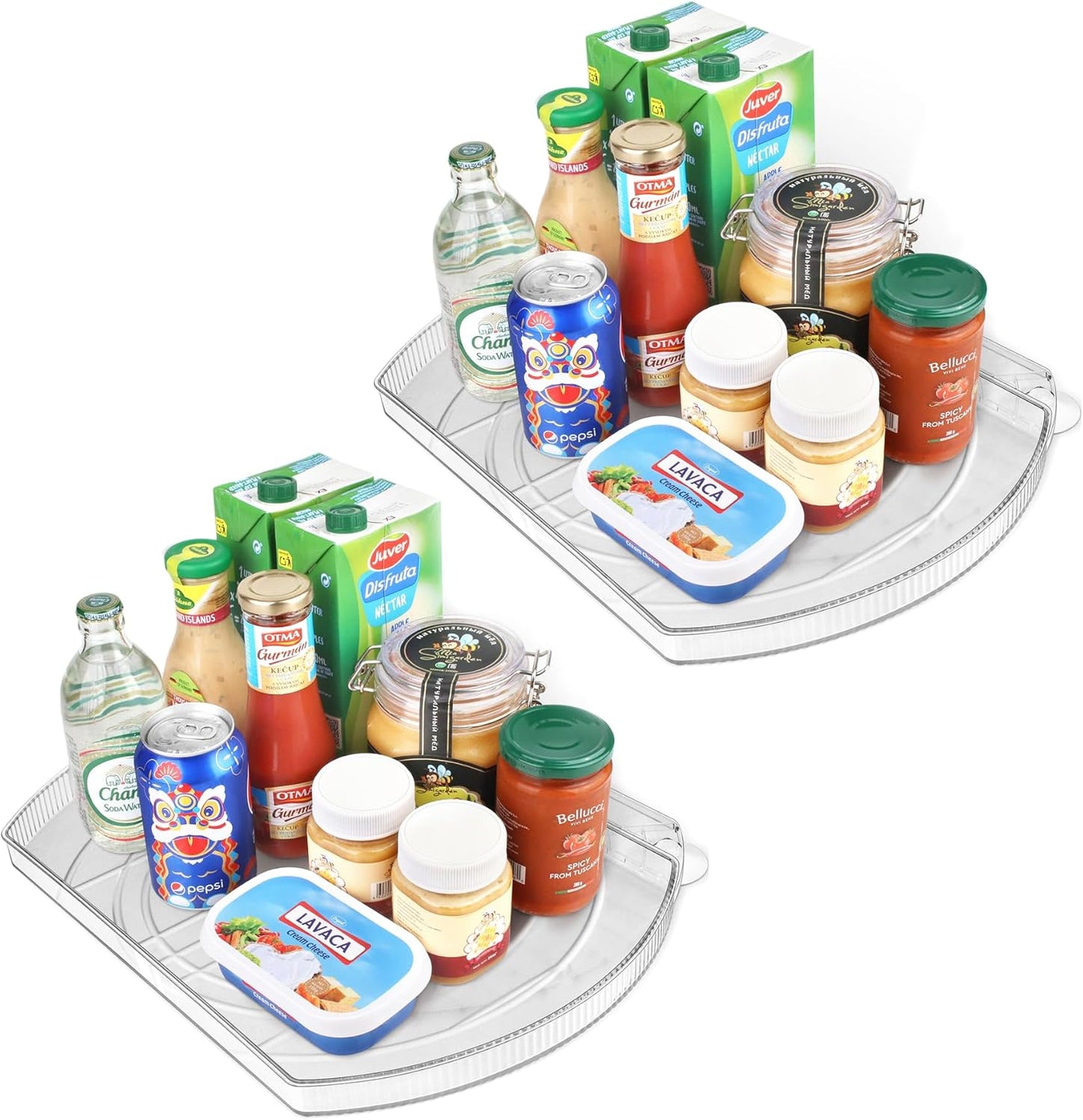 FIRJOY Lazy Susan Turntable for Refrigerator - 16.5in x 11.1in