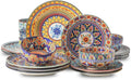 Bohemian Dinnerware Set 18-Piece for 6 - Vibrant Porcelain Tableware