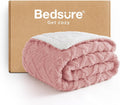 Sherpa Fleece Blanket Twin Size for Women - Pink, Fluffy & Cozy