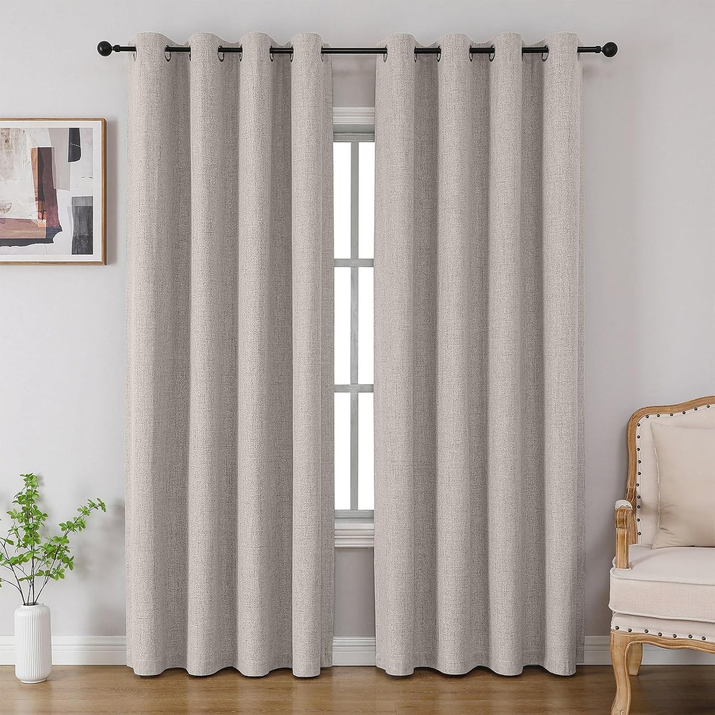 CUCRAF 100% Blackout Curtains for Bedroom and Living Room