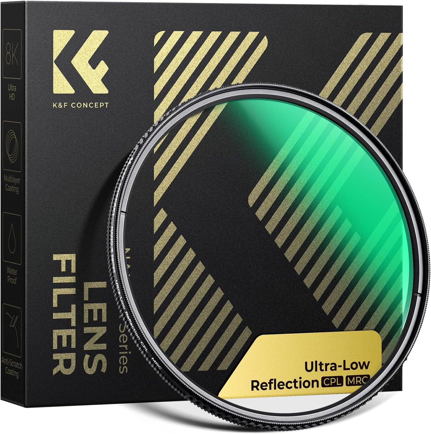 K&F CONCEPT 82mm Ultra-Low Reflectivity Circular Polarizer Filter