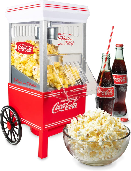 Nostalgia Vintage Coca-Cola Hot-Air Popcorn Maker Machine