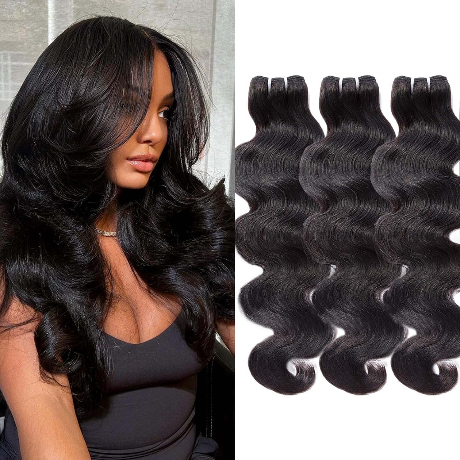 WEQUEEN Body Wave Bundles Human Hair 16A Brazilian Virgin Hair