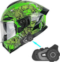 1Storm Motorcycle Full Face Helmet Dual Lens XL - Dual Visor