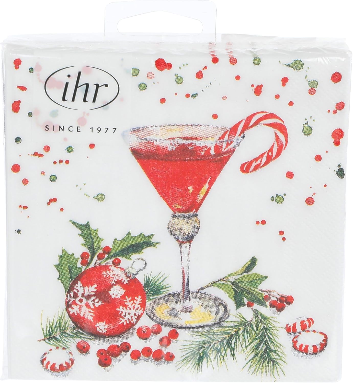 IHR Christmas Martini Cocktail Napkins 20-Pack