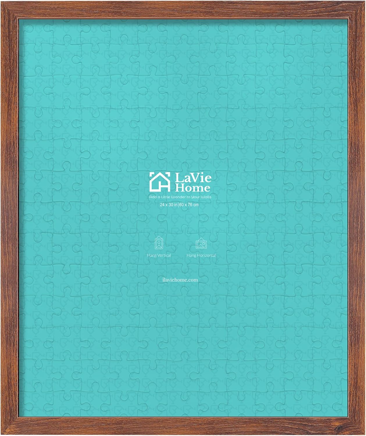 LaVie Home 24x30 Picture Frame Brown for Wall Decoration