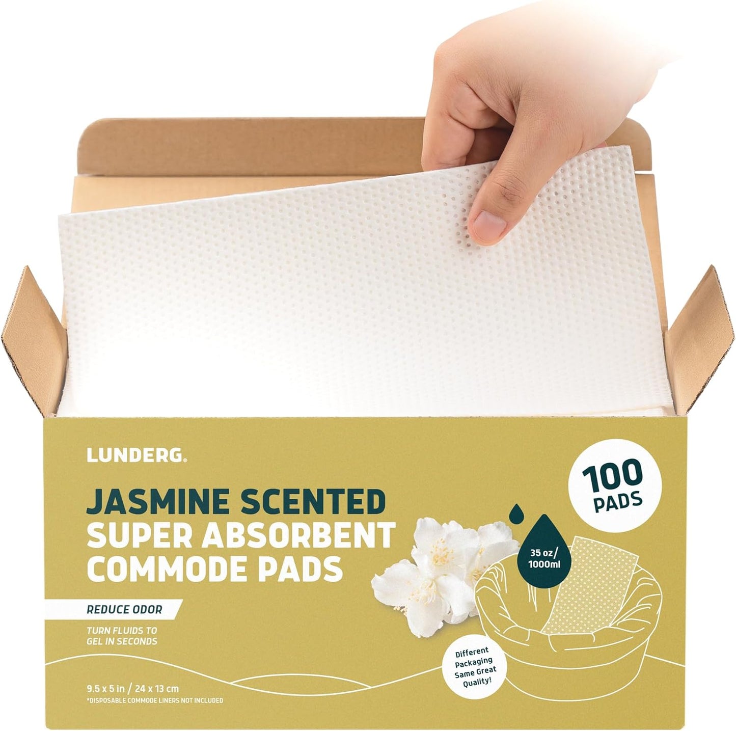 Jasmine Scented Super Absorbent Commode Pads for Caregivers