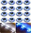 Solar Driveway Lights Dock Lights 16 Pack - Dual Color Warning Markers