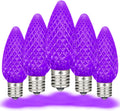 C9 LED Diamond Faceted Replacement Bulbs 25PK - Ultra Bright Purple