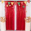 Red Sequin Backdrop 2 Panels 4FTx8FT - Sparkly Wedding & Event