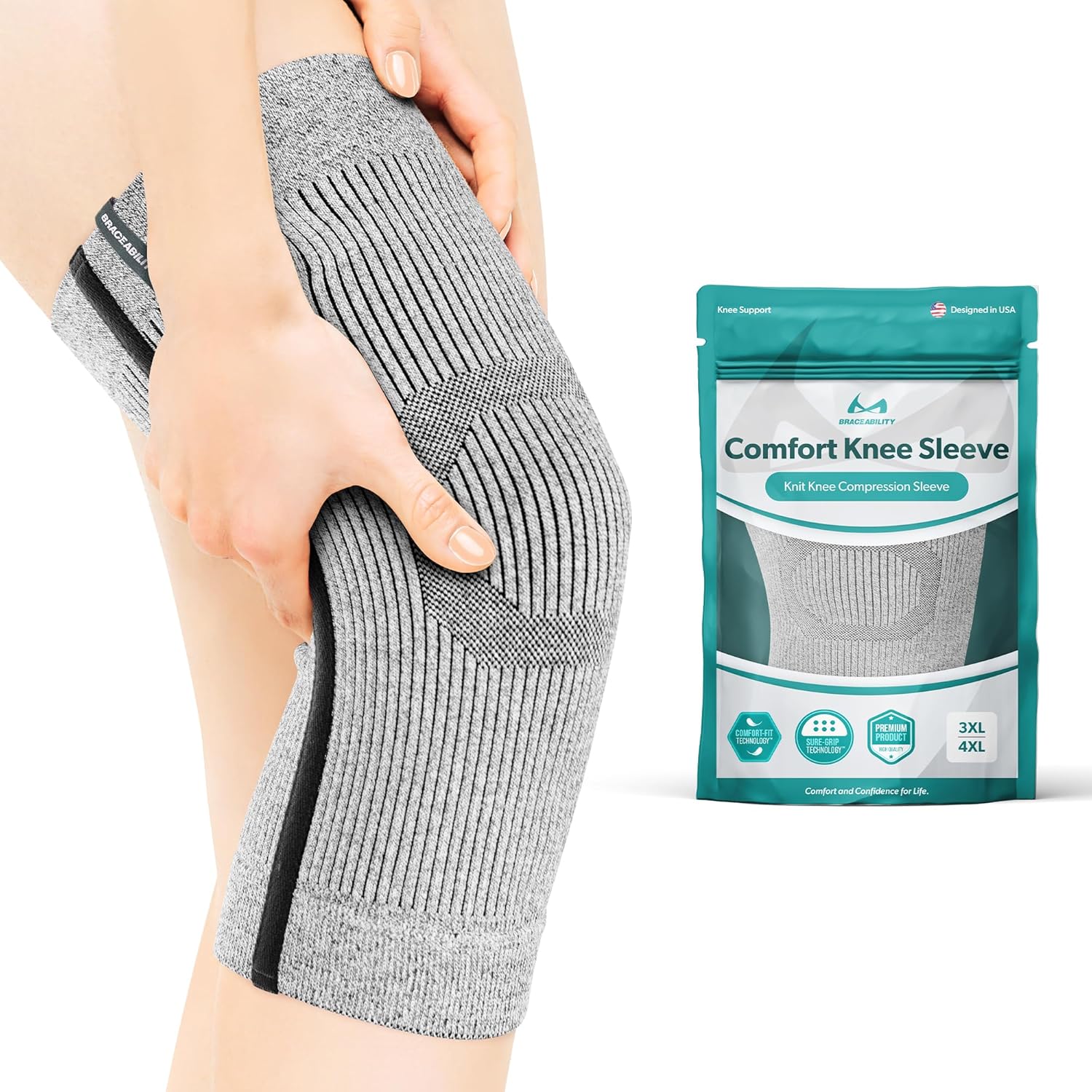 Knee Compression Sleeve for Joint Pain Relief