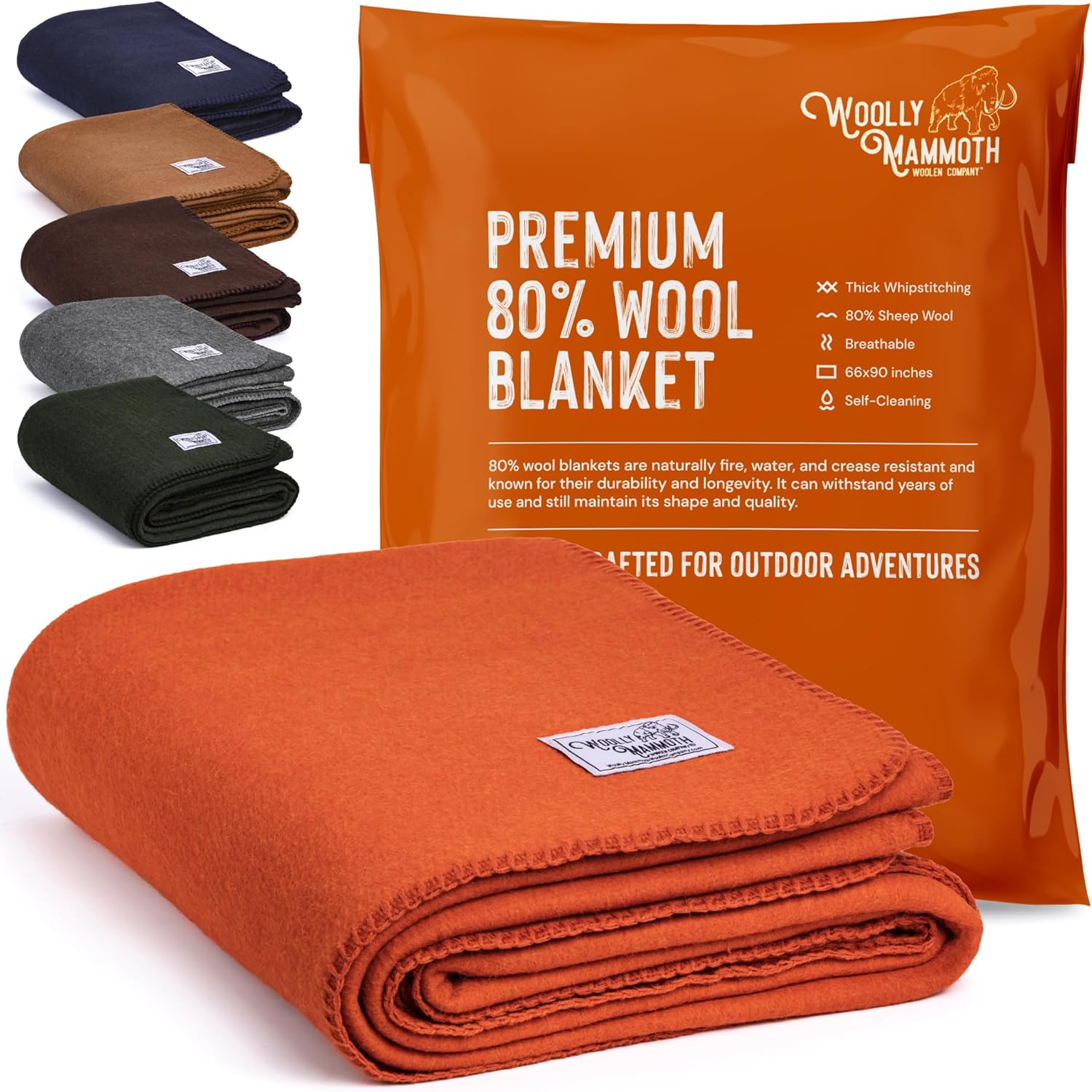 Large Merino Wool Camp Blanket - Cozy Warmth Anywhere!