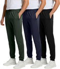 Men's Tech Mesh Jogger Sweatpants 3 Pack - Comfortable Active Fit