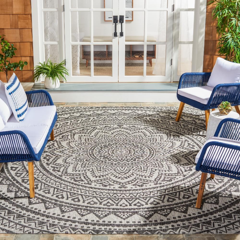 SAFAVIEH Courtyard Collection Area Rug - Perfect for Indoor/Outdoor
