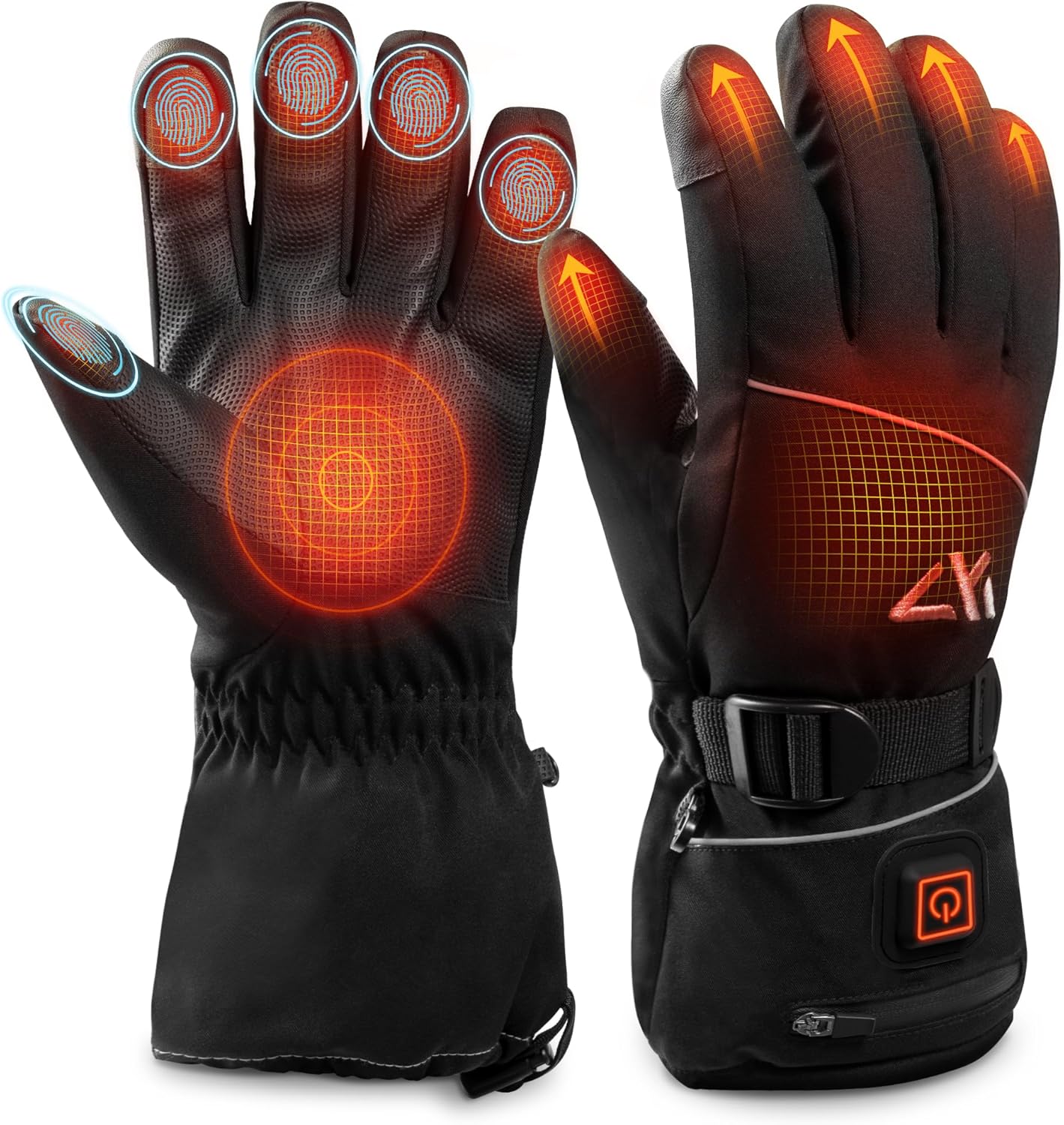 AKASO Heated Ski Gloves - 3 Heating Modes