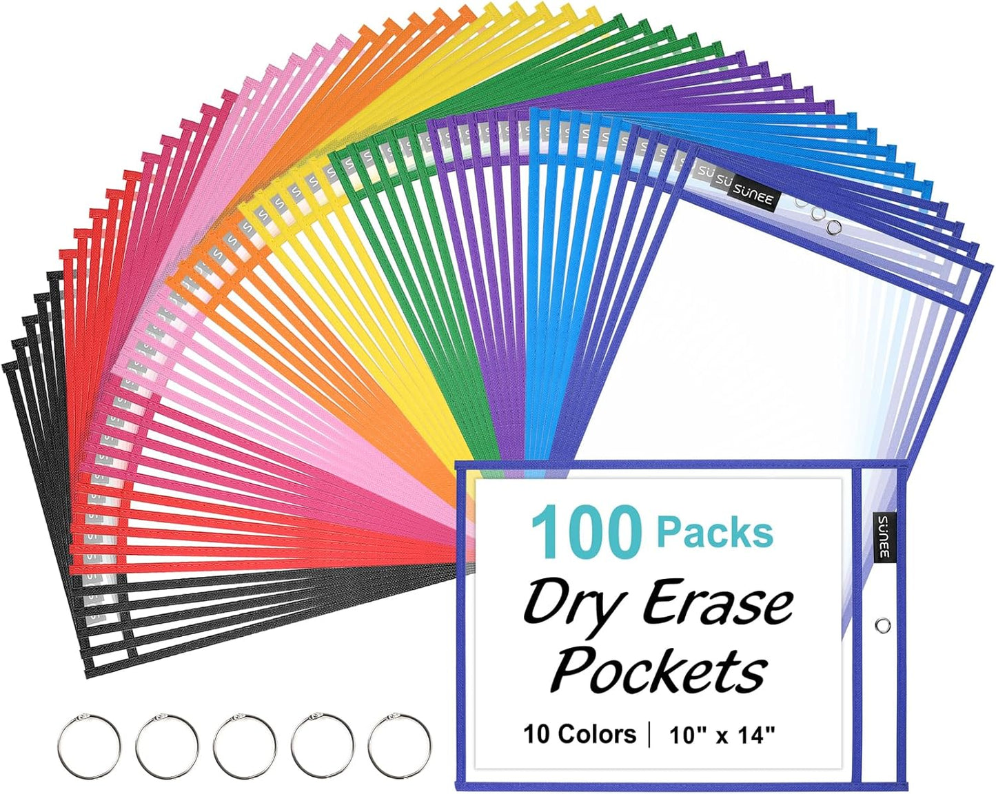 Oversized Reusable Dry Erase Pocket Sleeves for Classroom Use