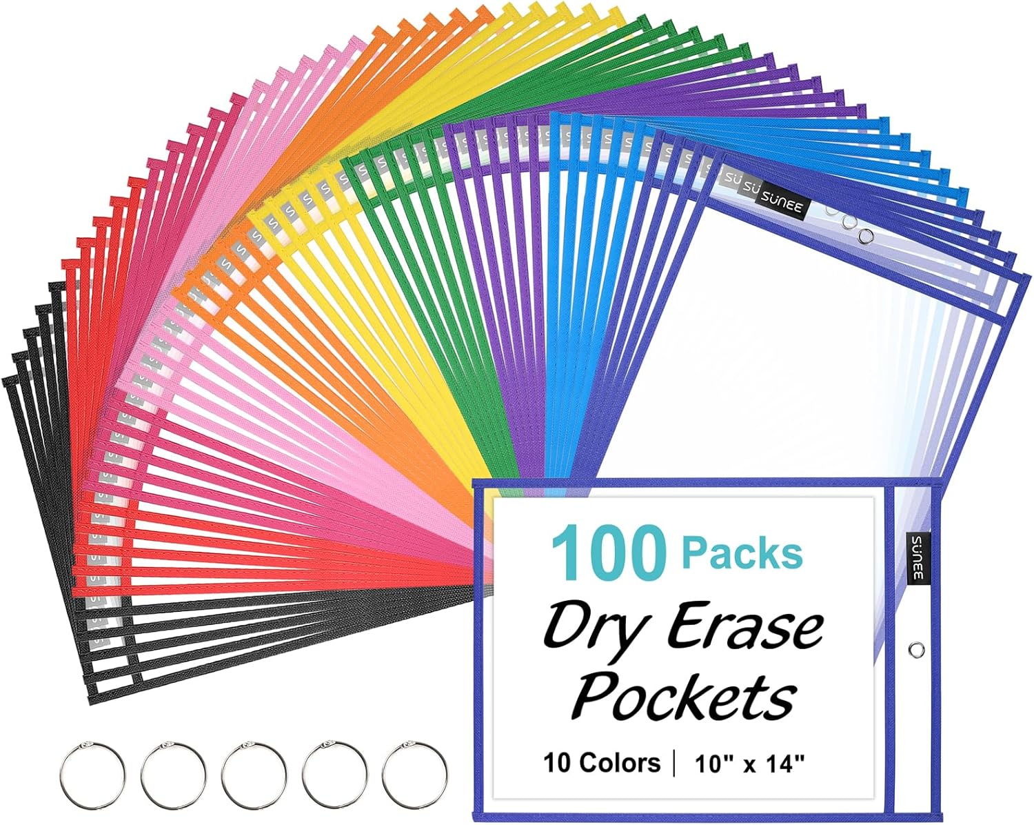 Oversized Reusable Dry Erase Pocket Sleeves for Classroom Use