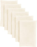 Ivory Linen Napkins Set of 6 - 100% Pure Linen Cloth for Holidays